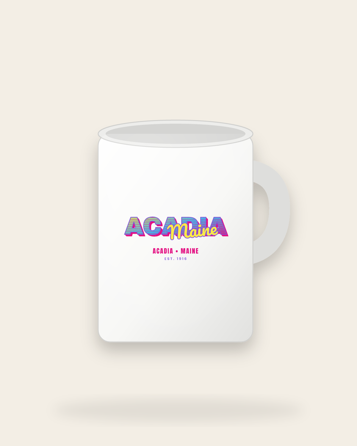 Acadia Music TV Ceramic Mug 15oz in White