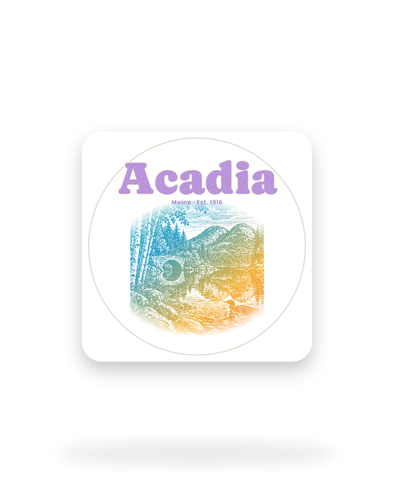 Acadia Jordan Pond Kiss-Cut Sticker