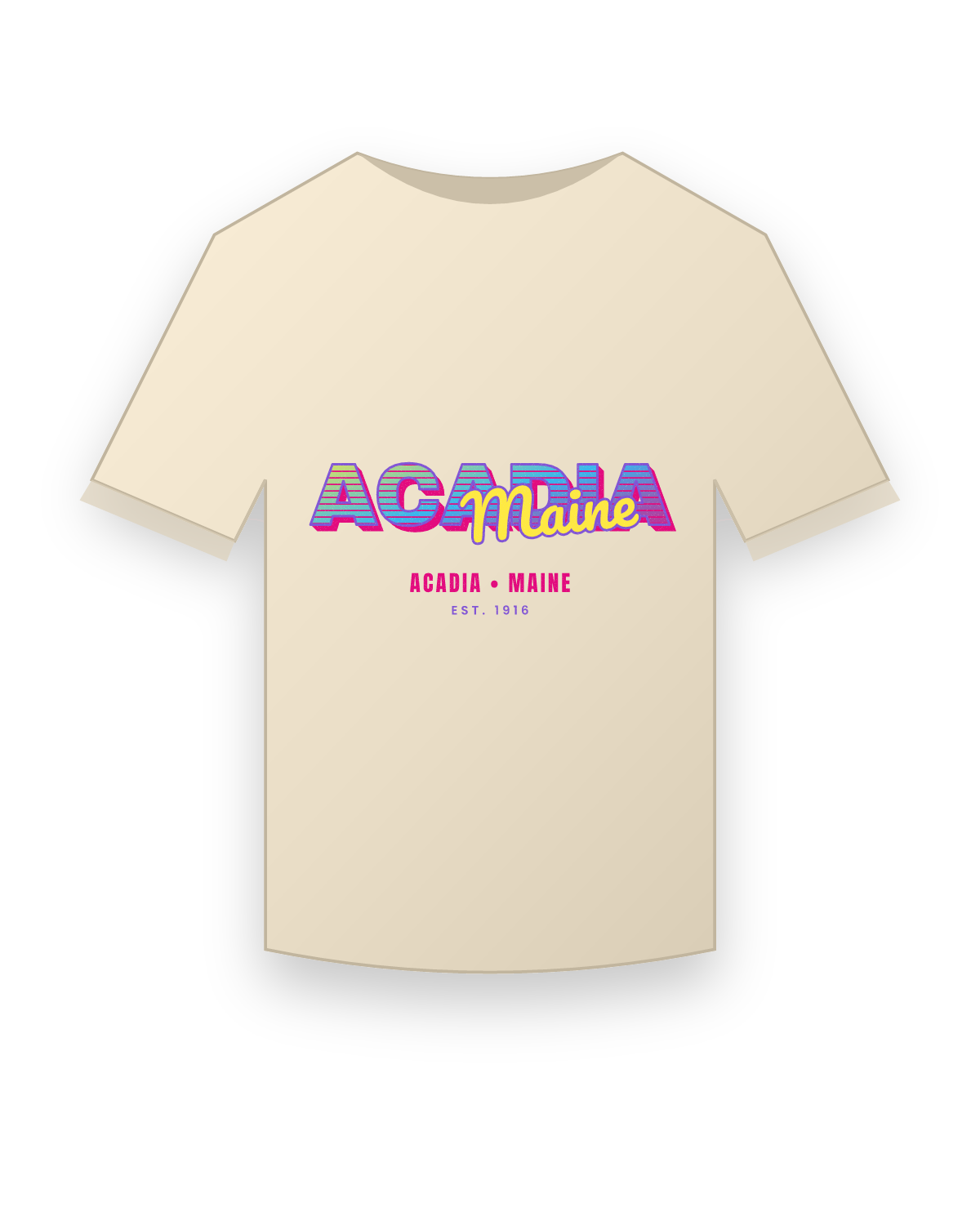 Acadia Music TV Classic Tee in Natural