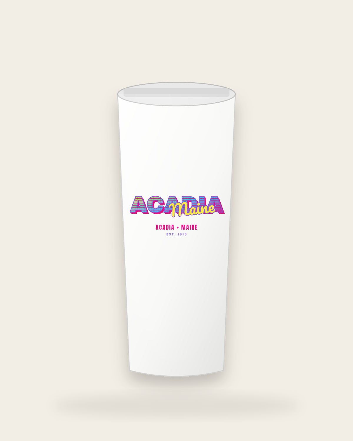 Acadia Music TV Insulated Tumbler 20oz in White
