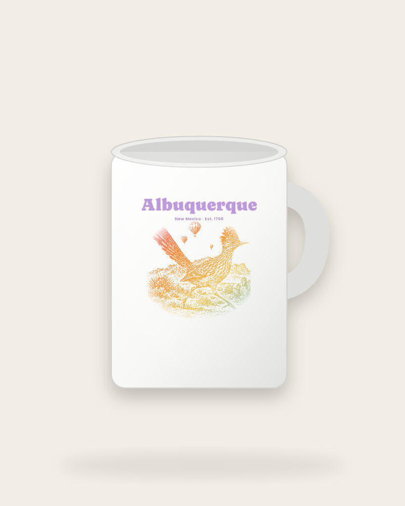 Albuquerque Roadrunner Ceramic Mug 15oz