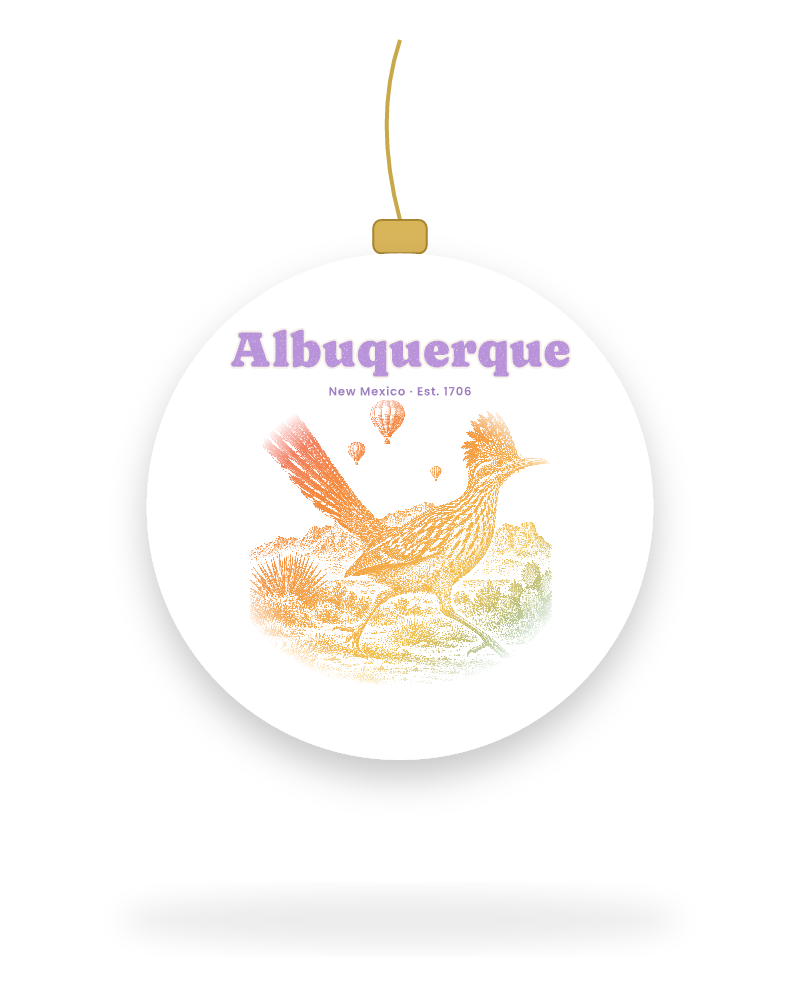 Albuquerque Roadrunner Ceramic Ornament