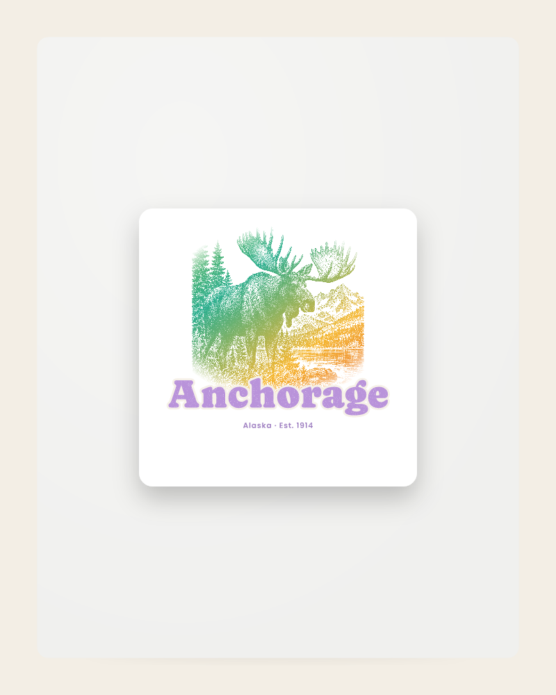 Anchorage Bull Moose Fridge Magnet