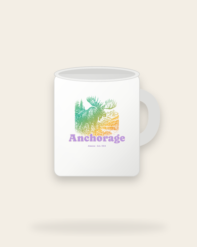 Anchorage Bull Moose Ceramic Mug 11oz
