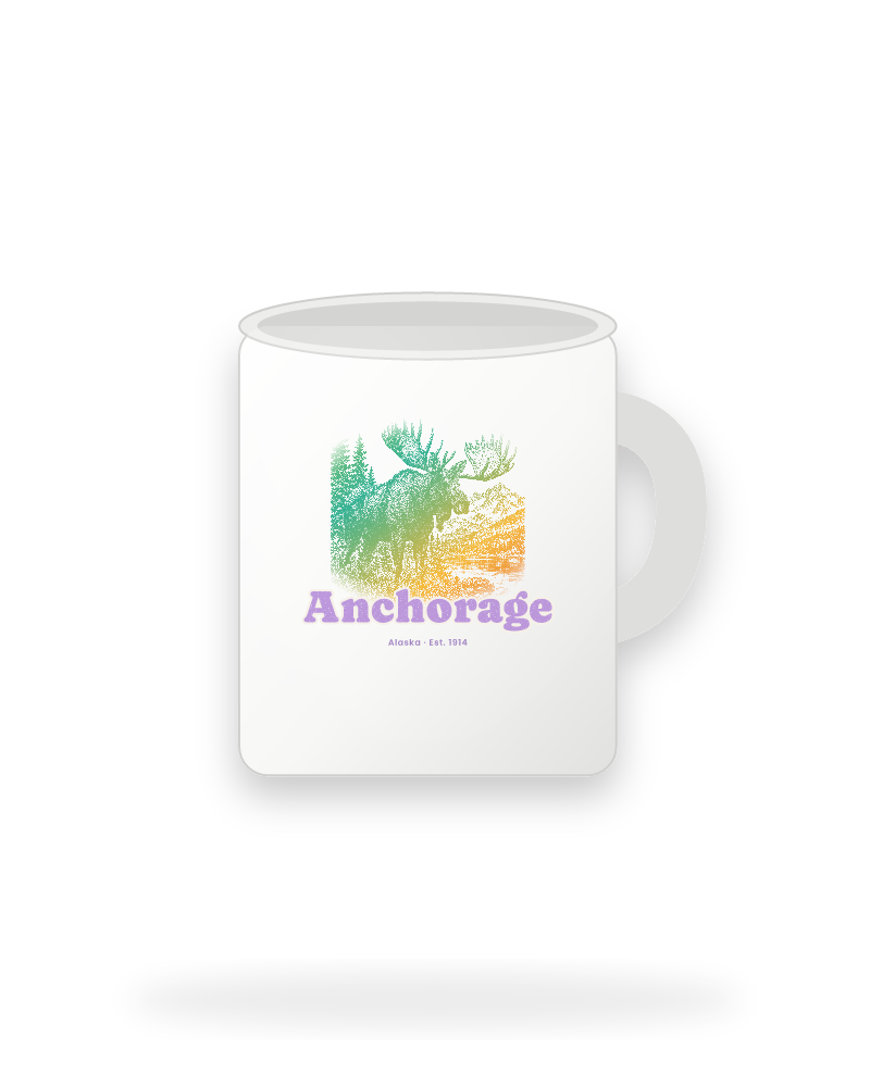 Anchorage Bull Moose Ceramic Mug 11oz