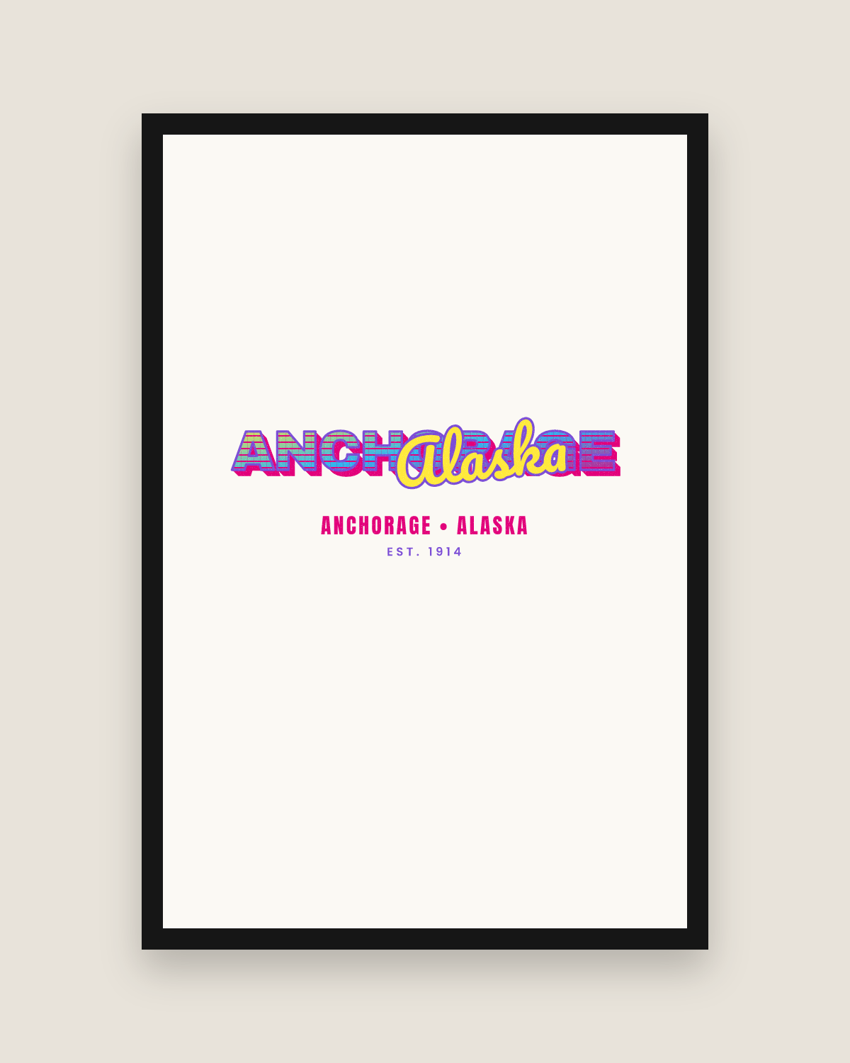 Anchorage Music TV Matte Poster in White