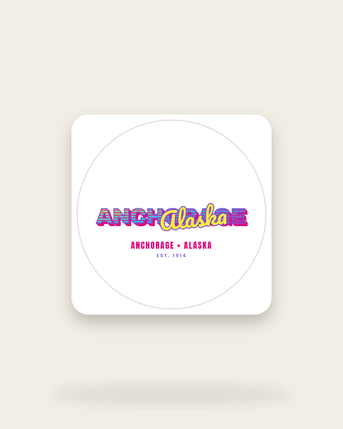 Anchorage Music TV Kiss-Cut Sticker in White