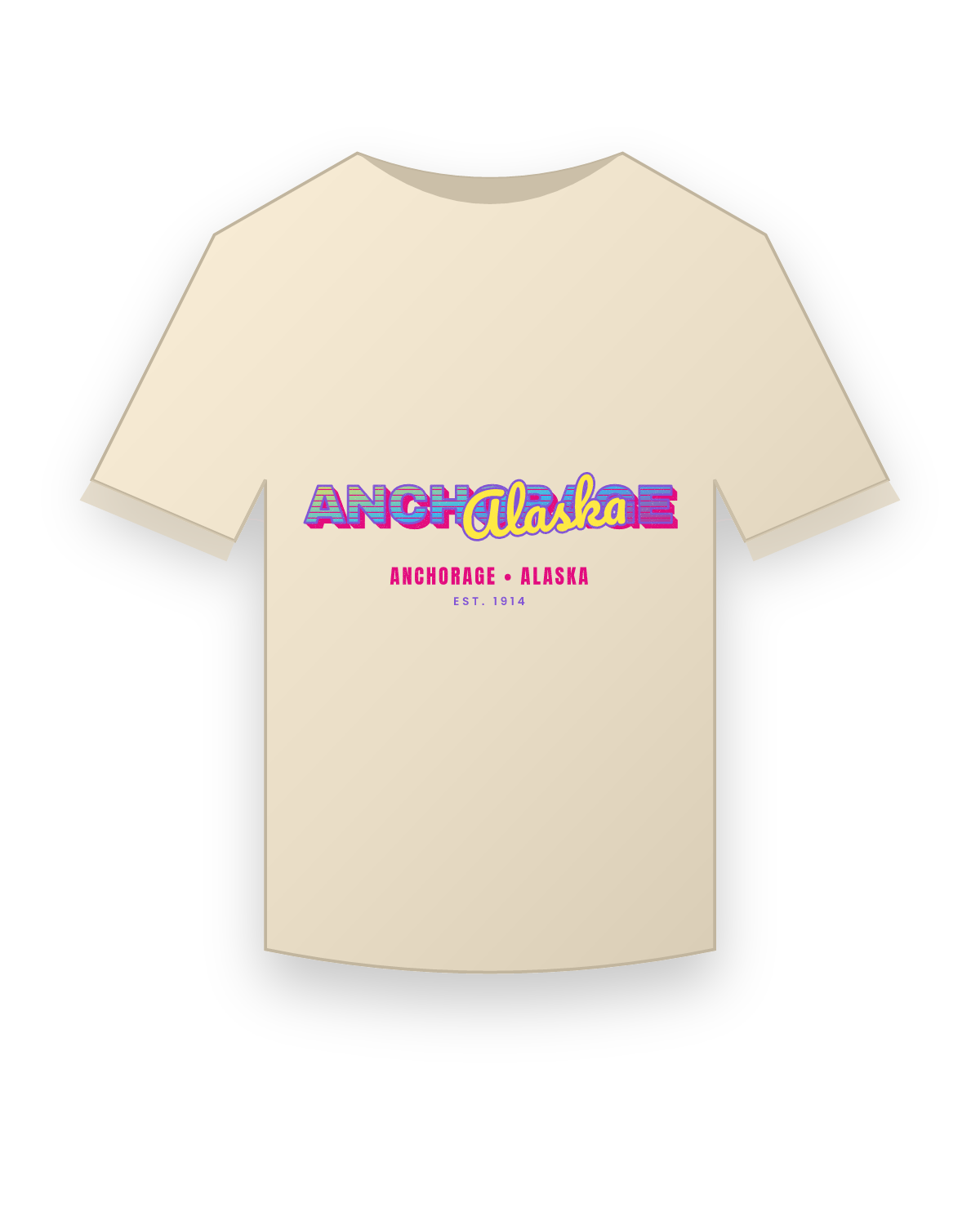 Anchorage Music TV Organic Cotton Tee in Natural