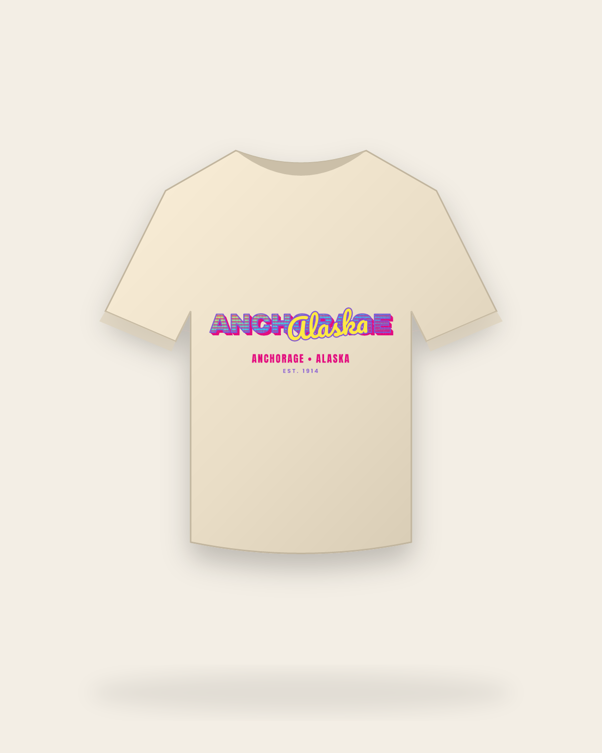 Anchorage Music TV Classic Tee in Natural