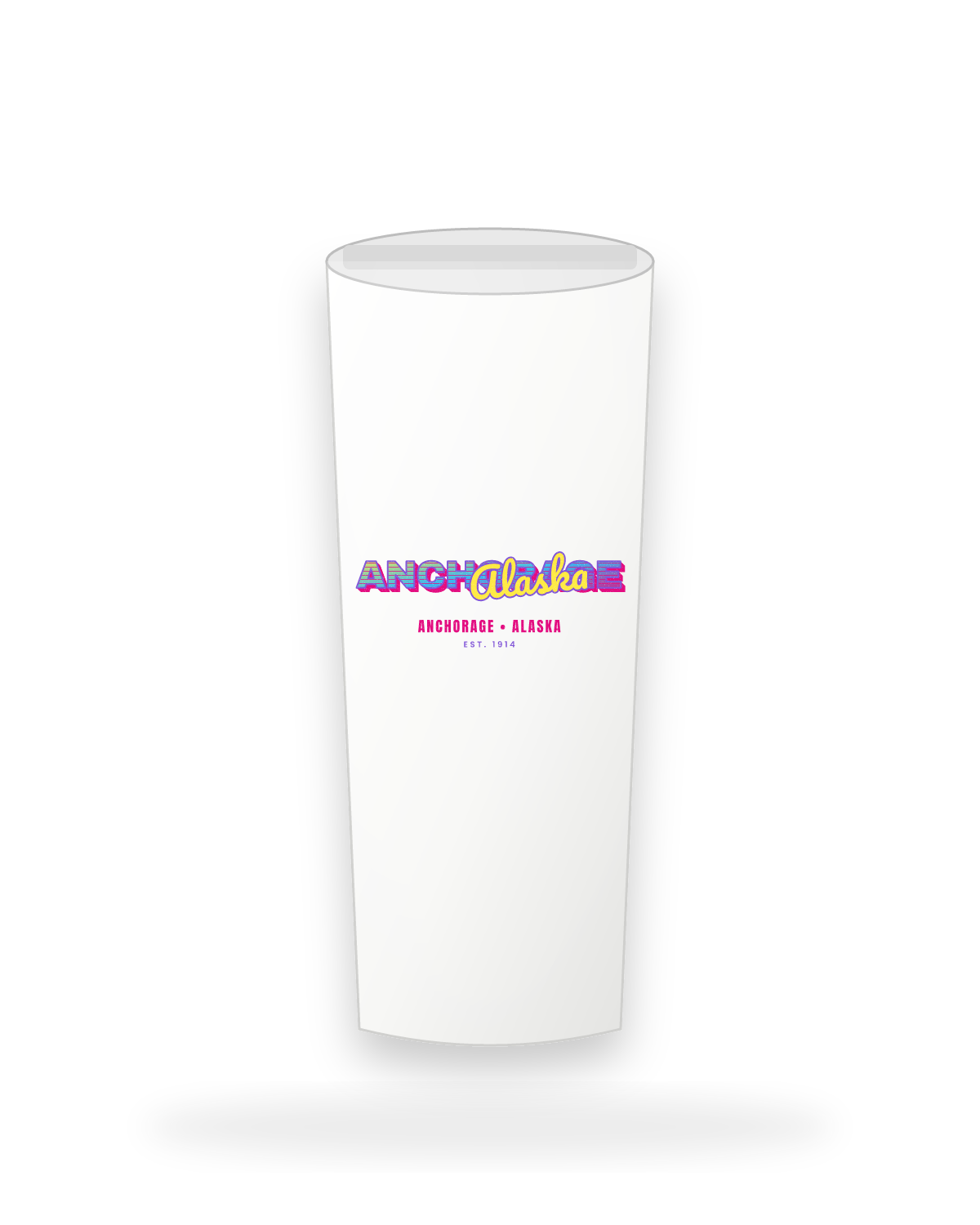 Anchorage Music TV Insulated Tumbler 20oz in White