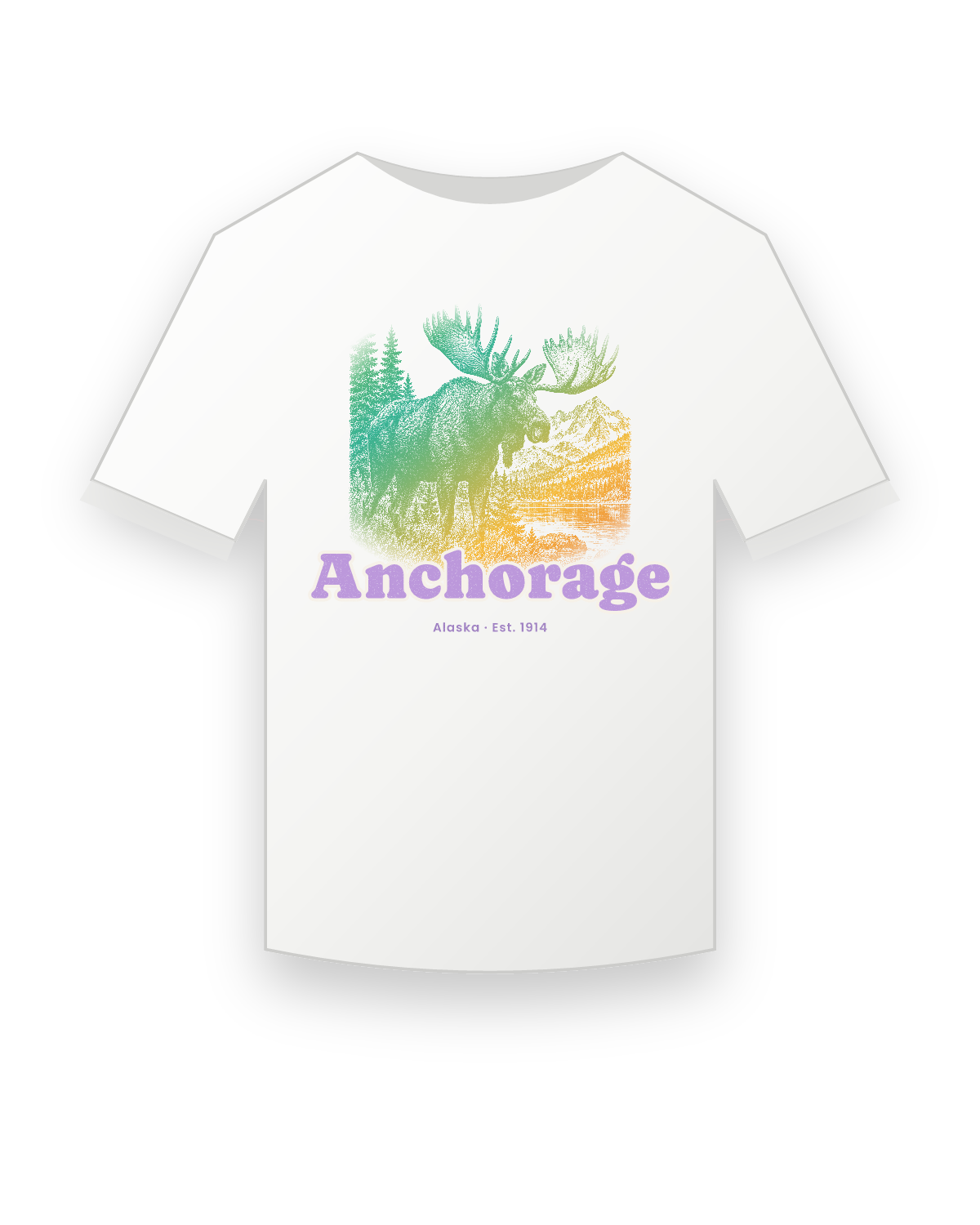 Anchorage Bull Moose Youth Tee in White