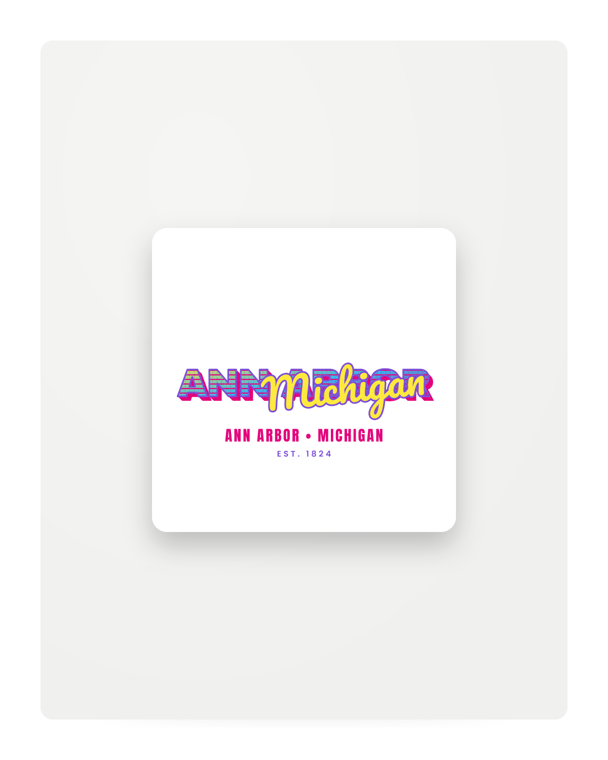 Ann Arbor Music TV Fridge Magnet in White