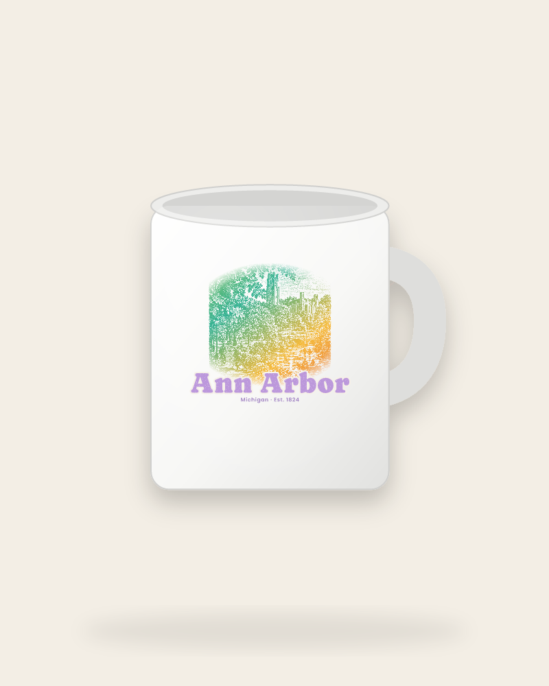 Ann Arbor Campus Squirrel Ceramic Mug 11oz