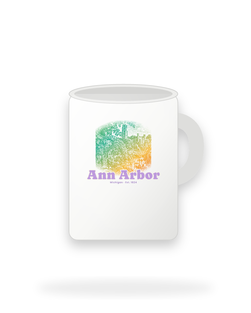 Ann Arbor Campus Squirrel Ceramic Mug 15oz