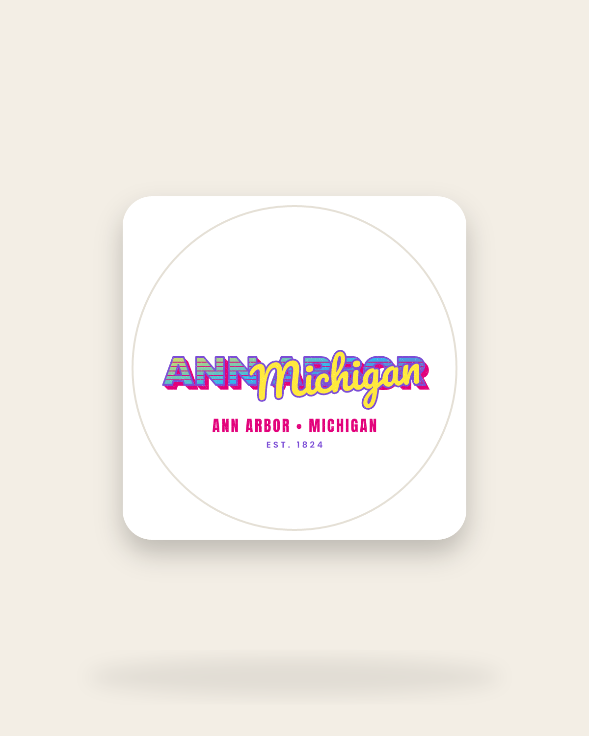 Ann Arbor Music TV Kiss-Cut Sticker in White