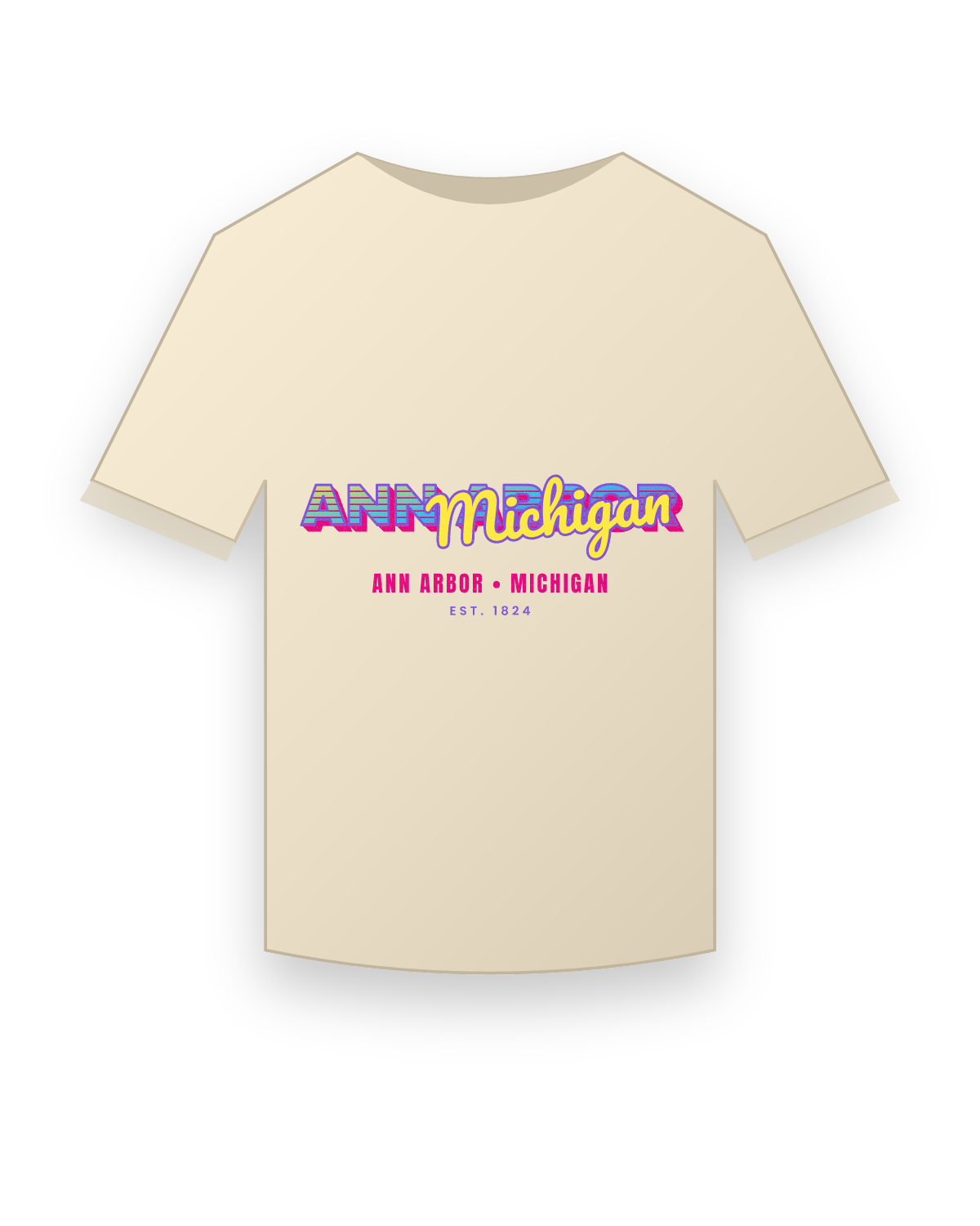 Ann Arbor Music TV Classic Tee in Natural