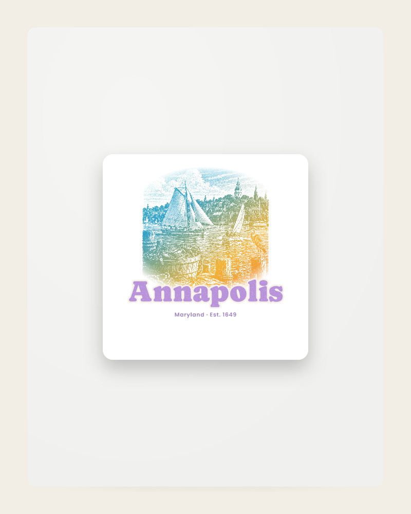 Annapolis Skipjack & State House Fridge Magnet