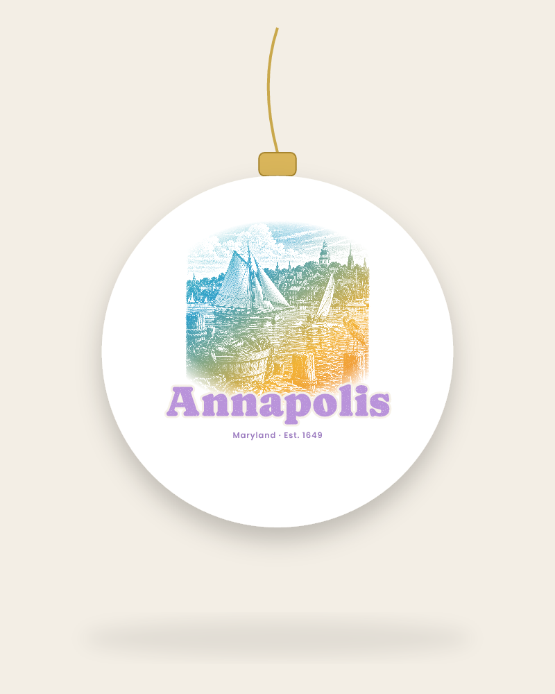 Annapolis Skipjack & State House Ceramic Ornament