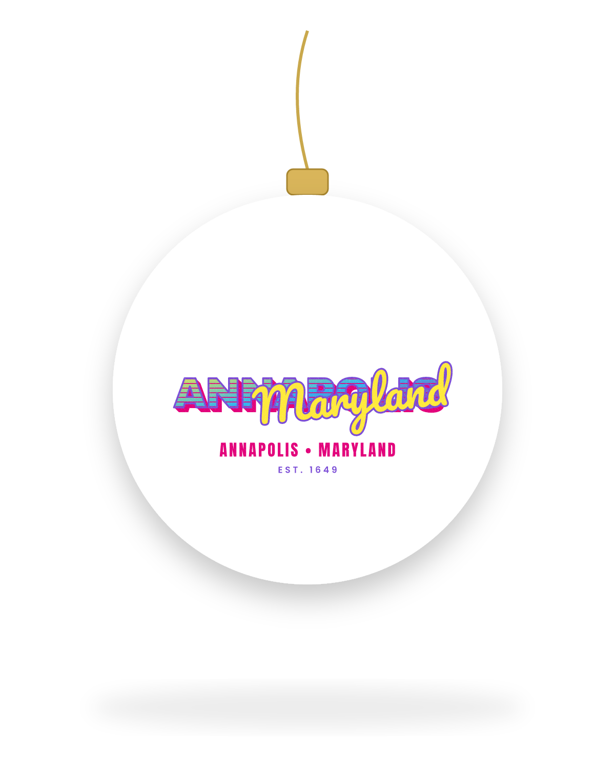 Annapolis Music TV Ceramic Ornament in White