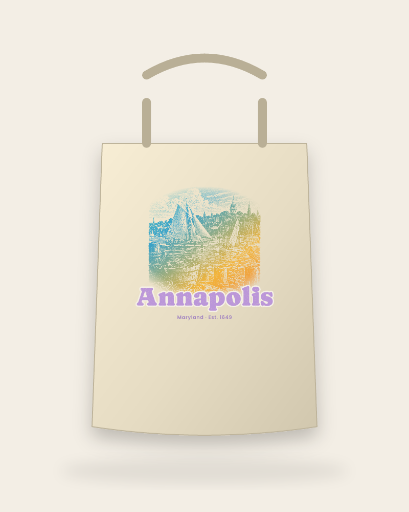 Annapolis Skipjack & State House Canvas Tote