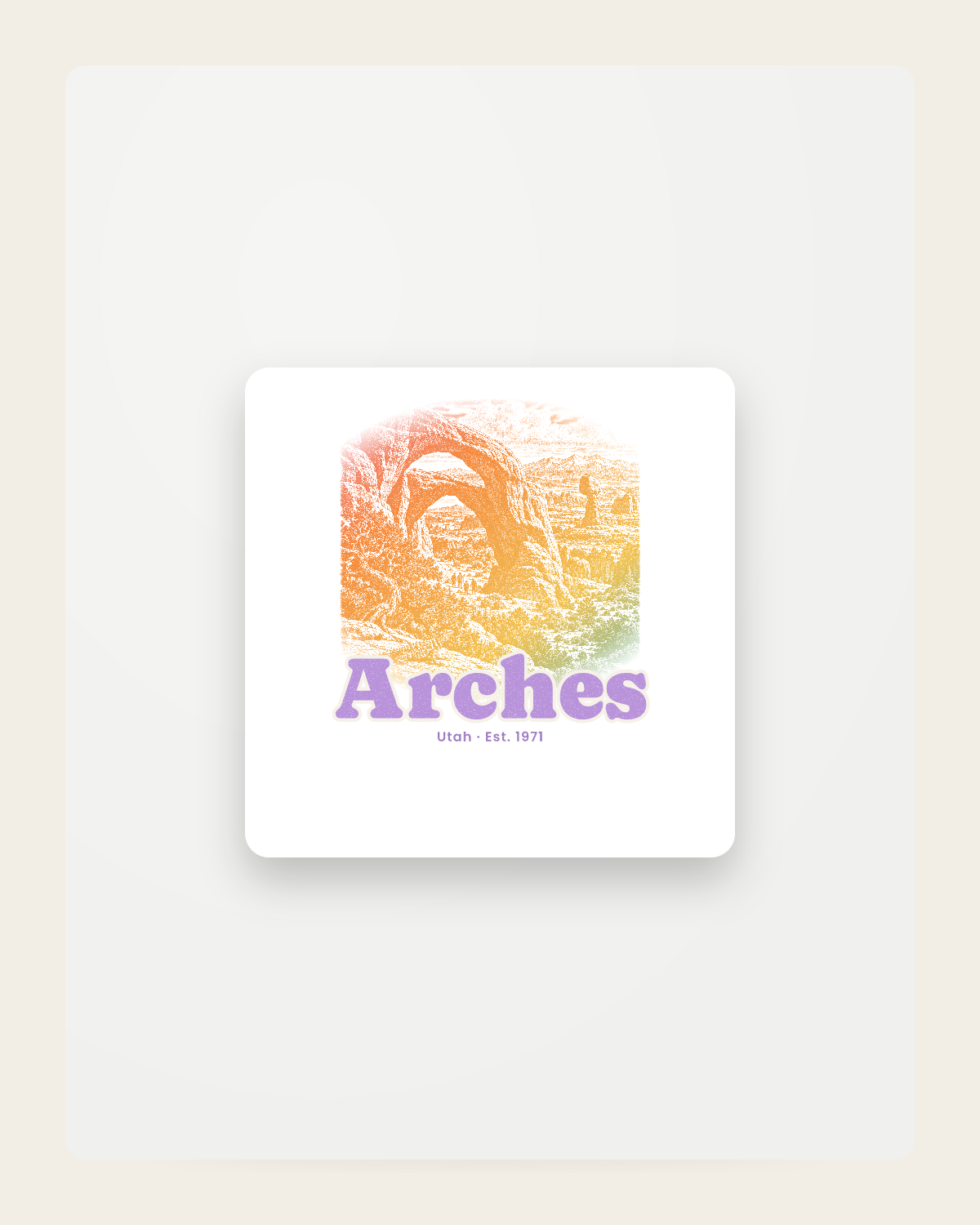 Arches Double Arch Fridge Magnet in White