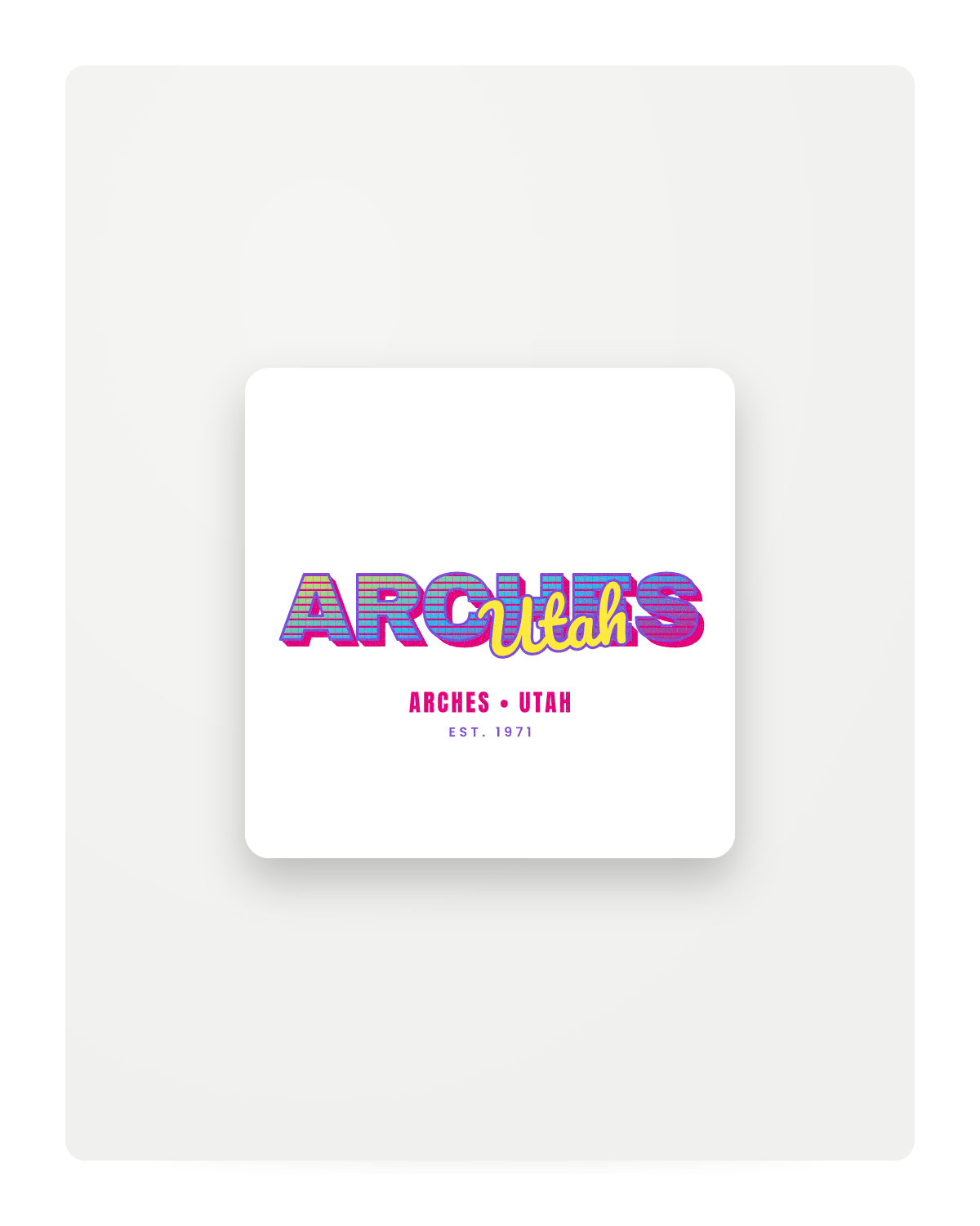 Arches Music TV Fridge Magnet in White
