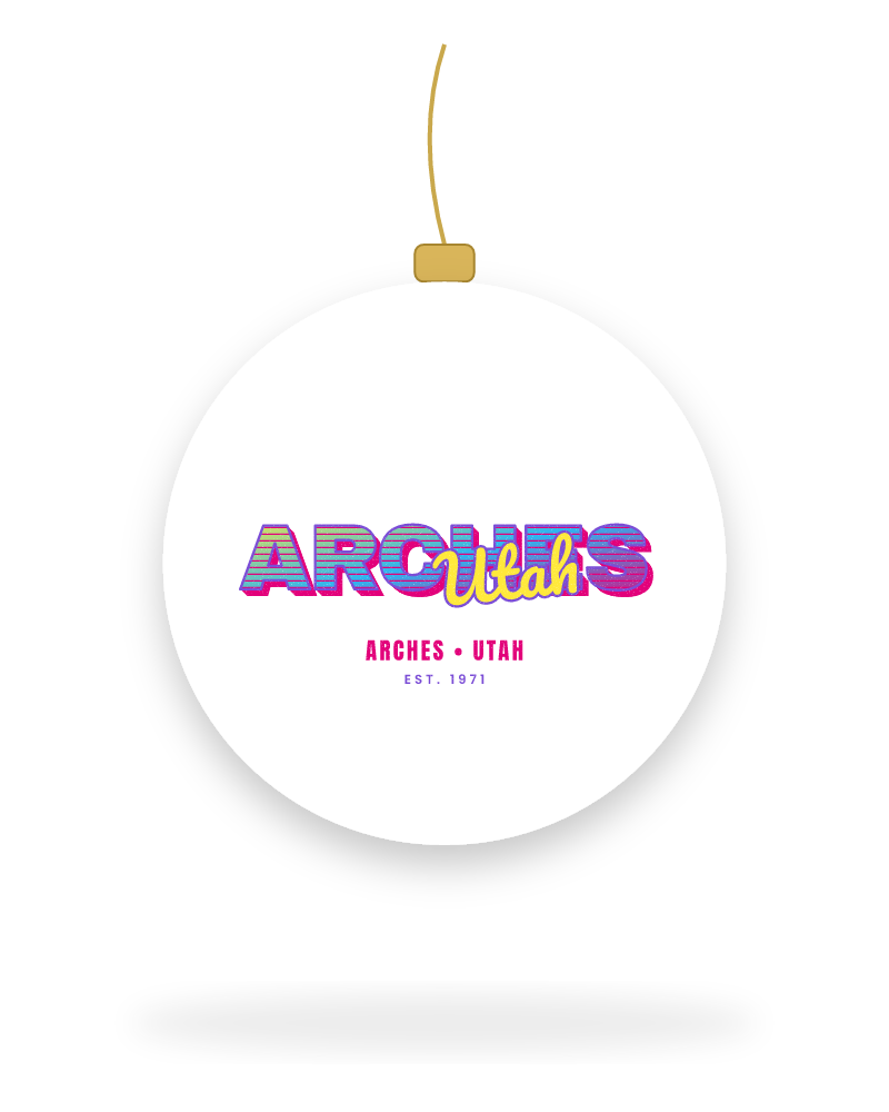 Arches Music TV Ceramic Ornament