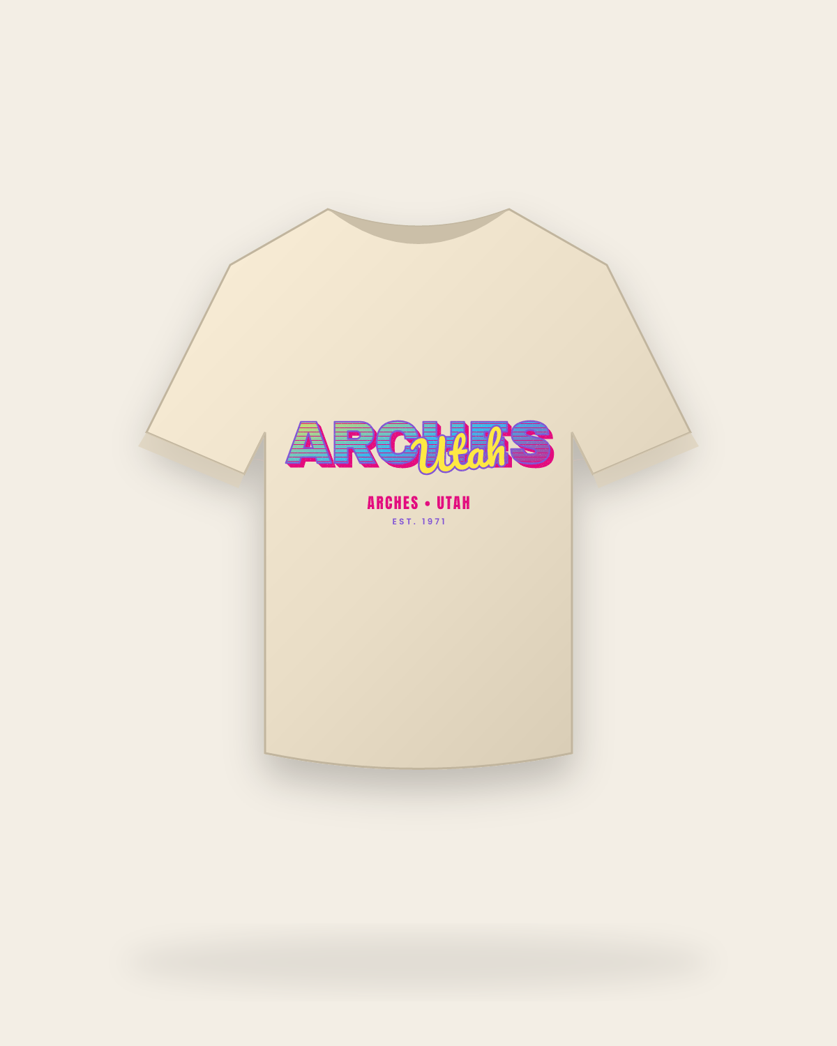 Arches Music TV Organic Cotton Tee in Natural