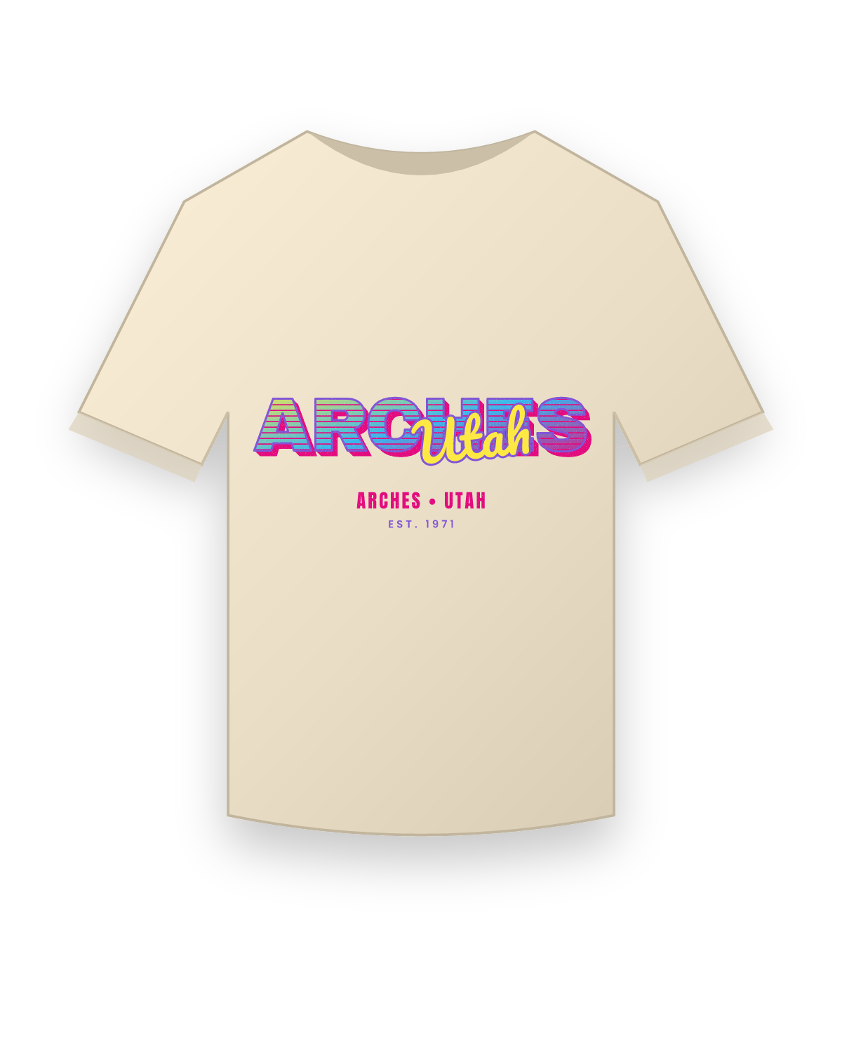 Arches Music TV Classic Tee in Natural