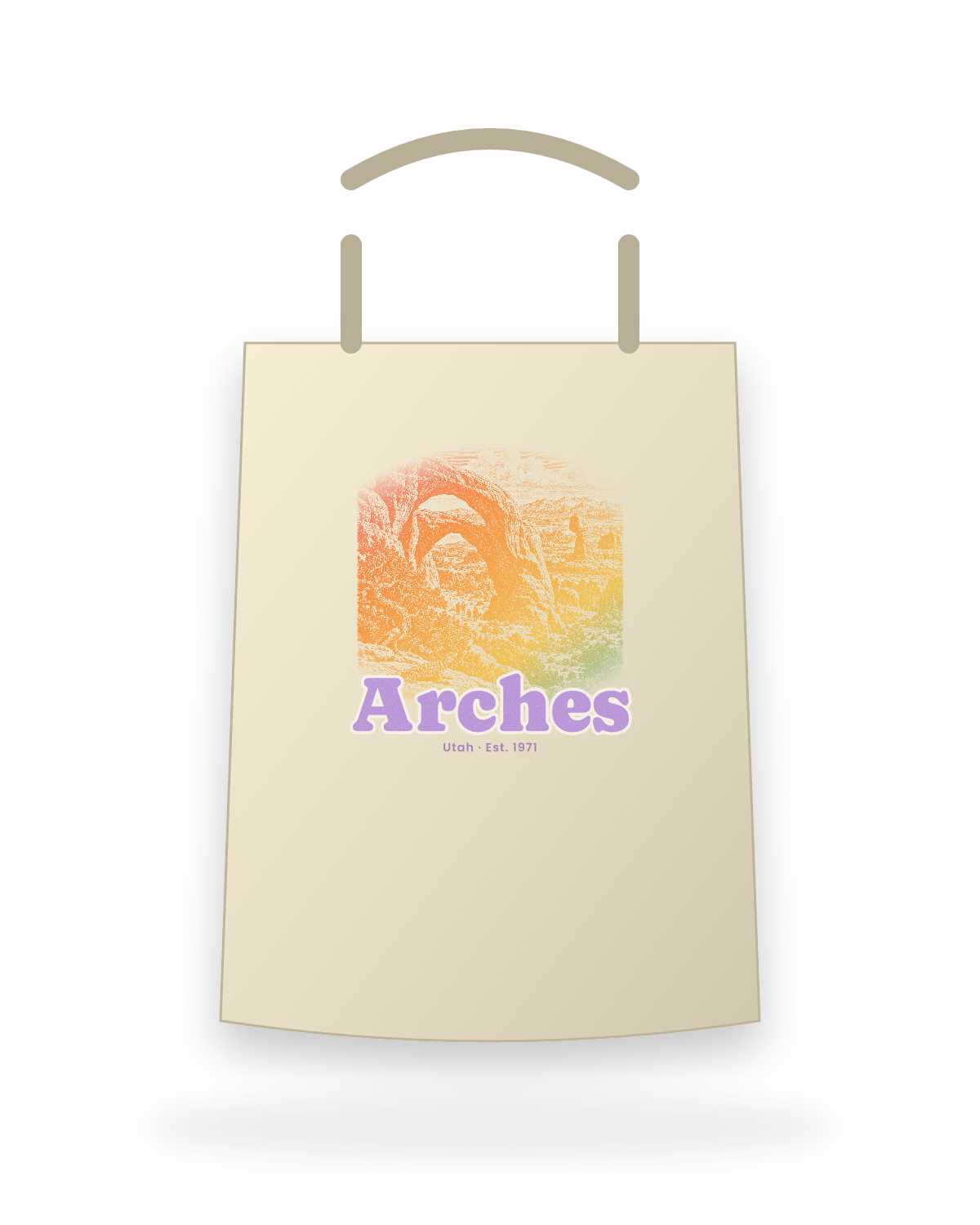 Arches Double Arch Canvas Tote in Beige