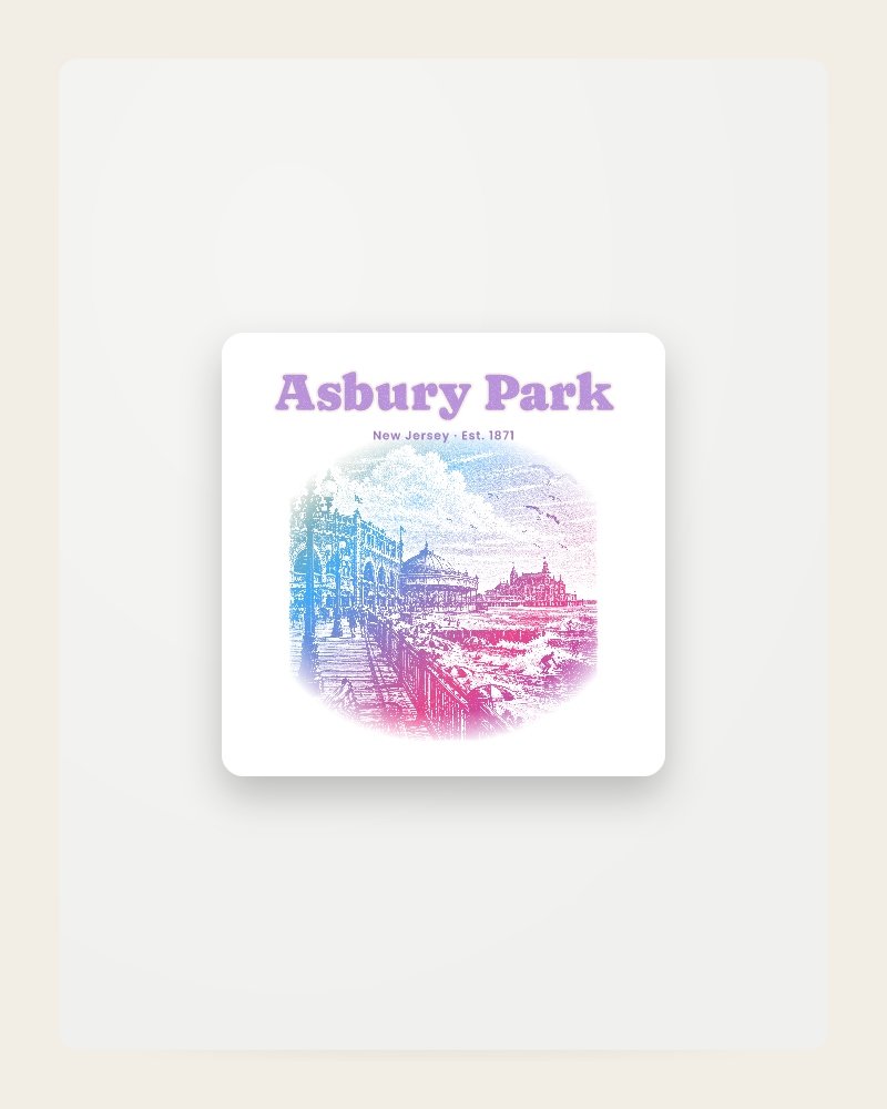 Asbury Park Boardwalk Casino Fridge Magnet