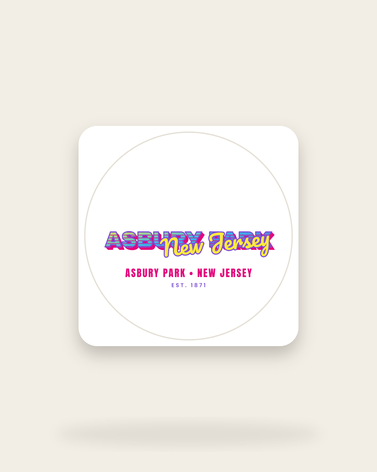 Asbury Park Music TV Kiss-Cut Sticker in White