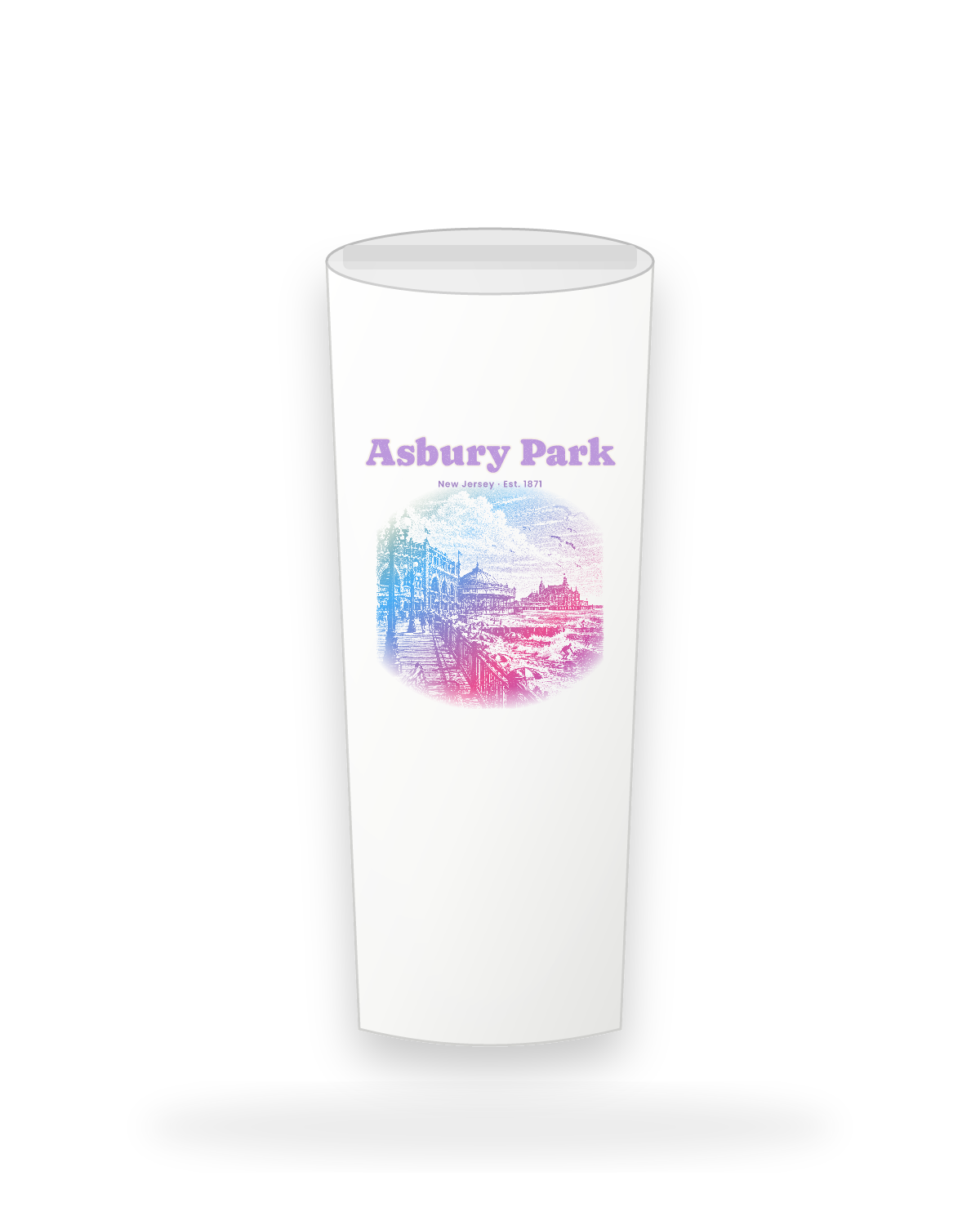 Asbury Park Boardwalk Casino Insulated Tumbler 20oz in White