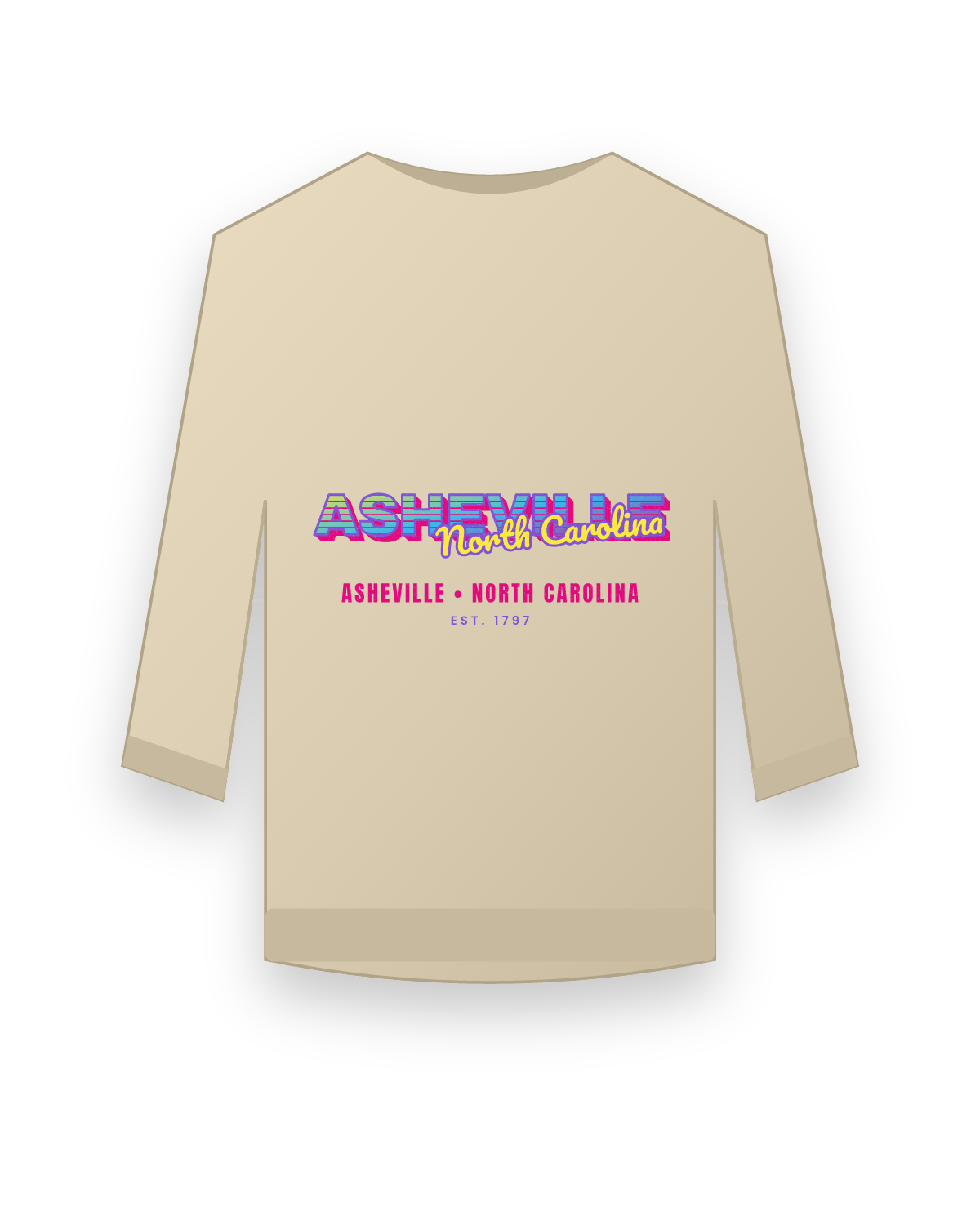 Asheville Music TV Crewneck Sweatshirt in Sand