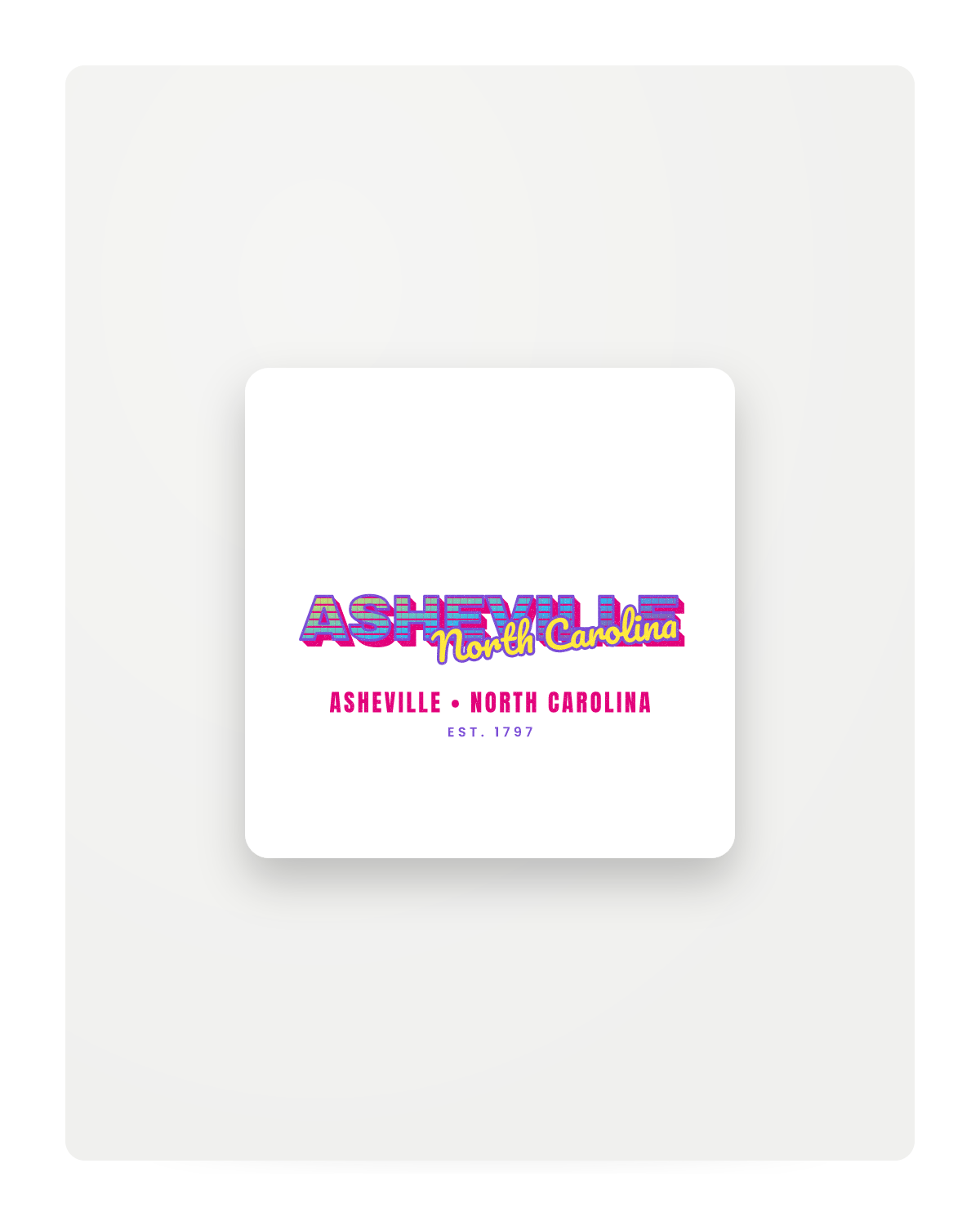 Asheville Music TV Fridge Magnet in White