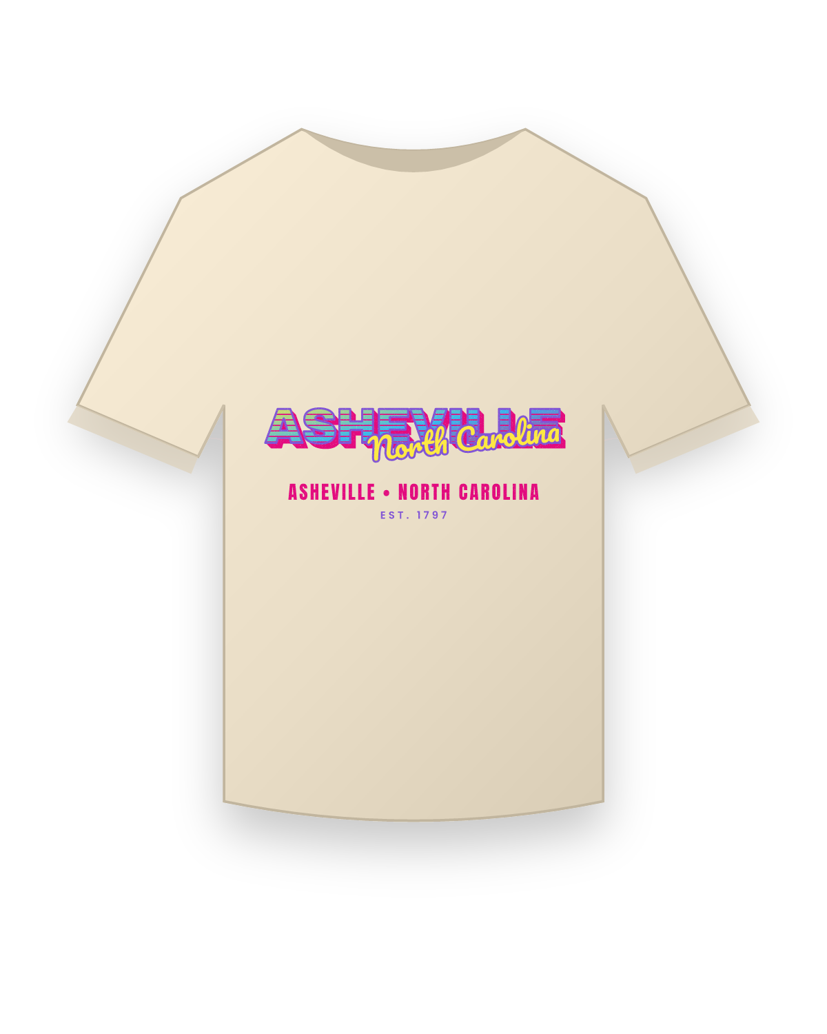 Asheville Music TV Organic Cotton Tee in Natural