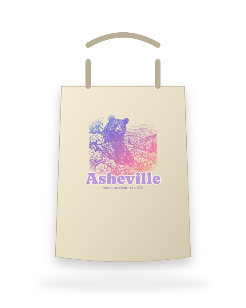 Asheville Black Bear Canvas Tote