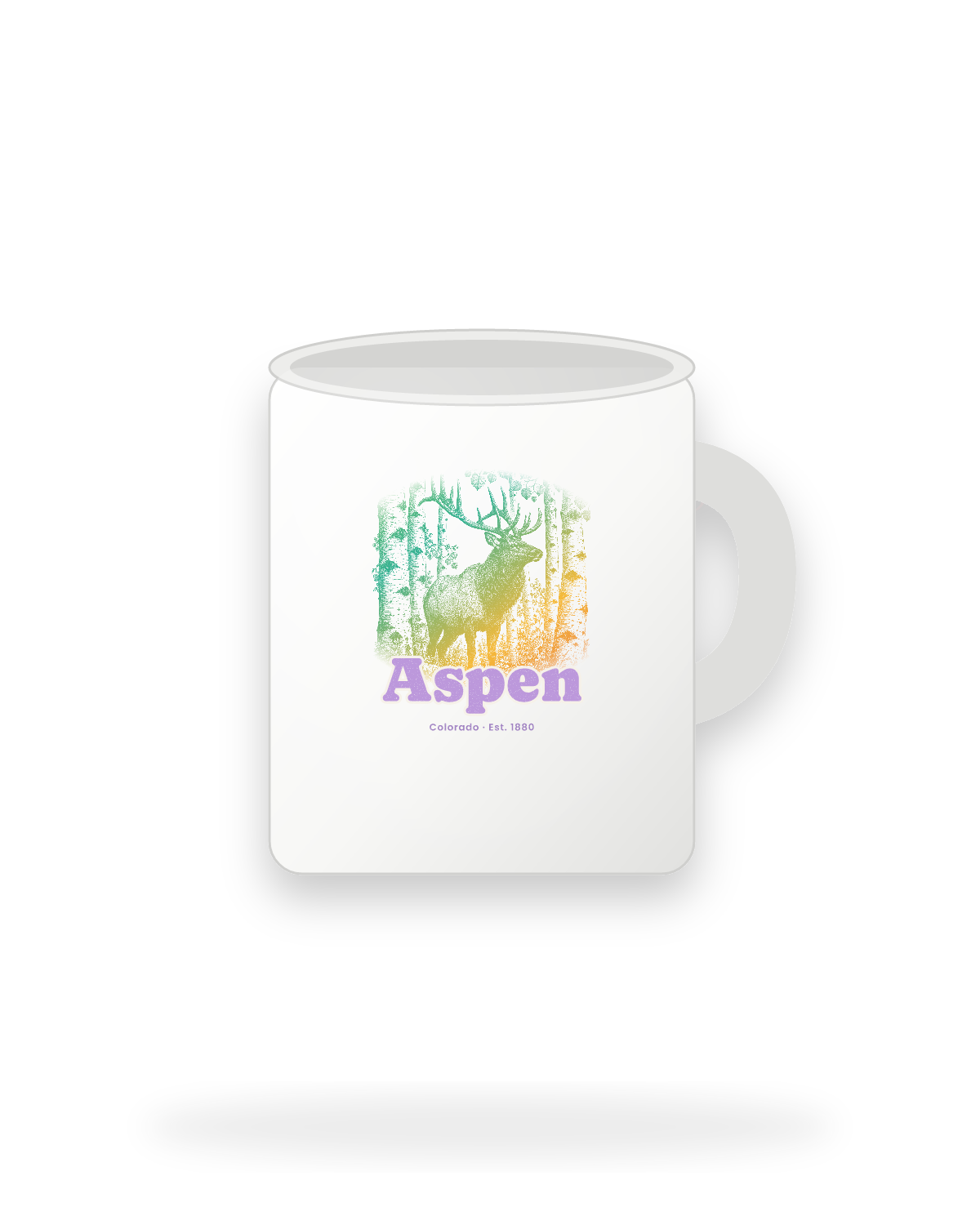 Aspen Elk in the Aspens Ceramic Mug 11oz in White