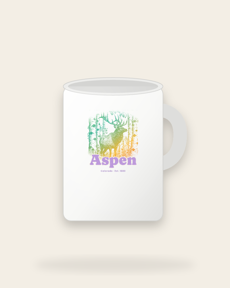 Aspen Elk in the Aspens Ceramic Mug 15oz
