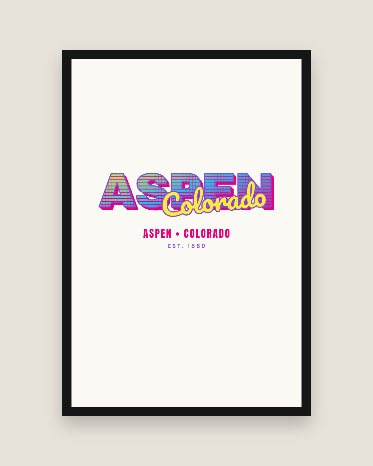 Aspen Music TV Matte Poster in White