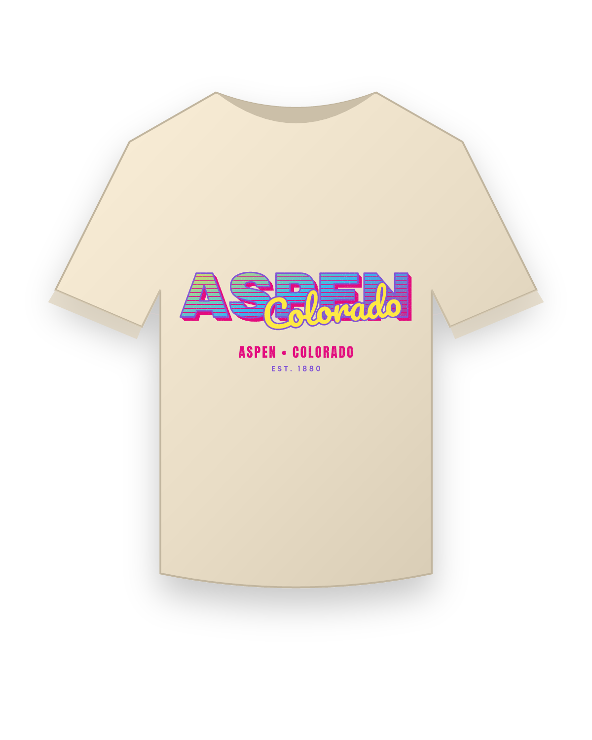 Aspen Music TV Organic Cotton Tee in Natural