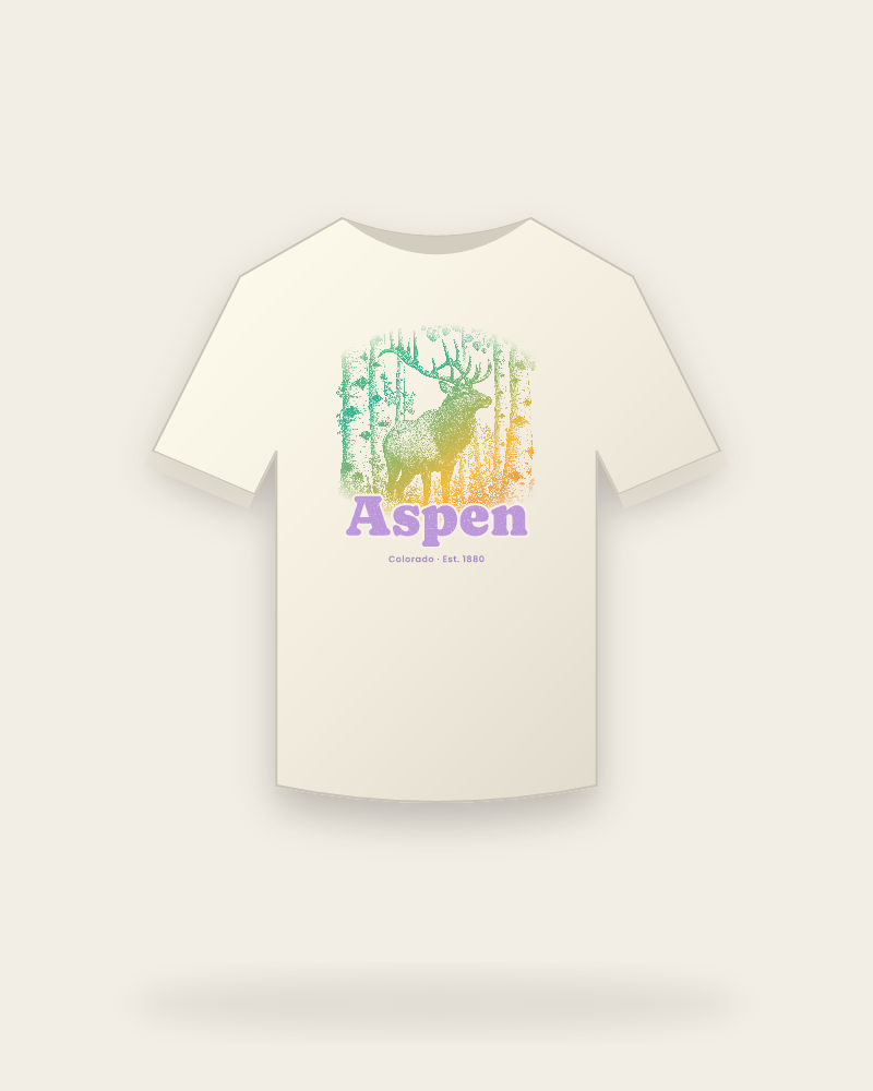 Aspen Elk in the Aspens Vintage Wash Tee