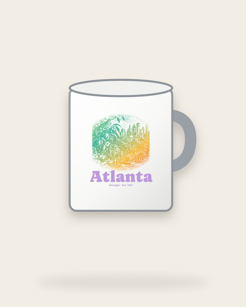Atlanta Peach & Songbird Enamel Camp Mug