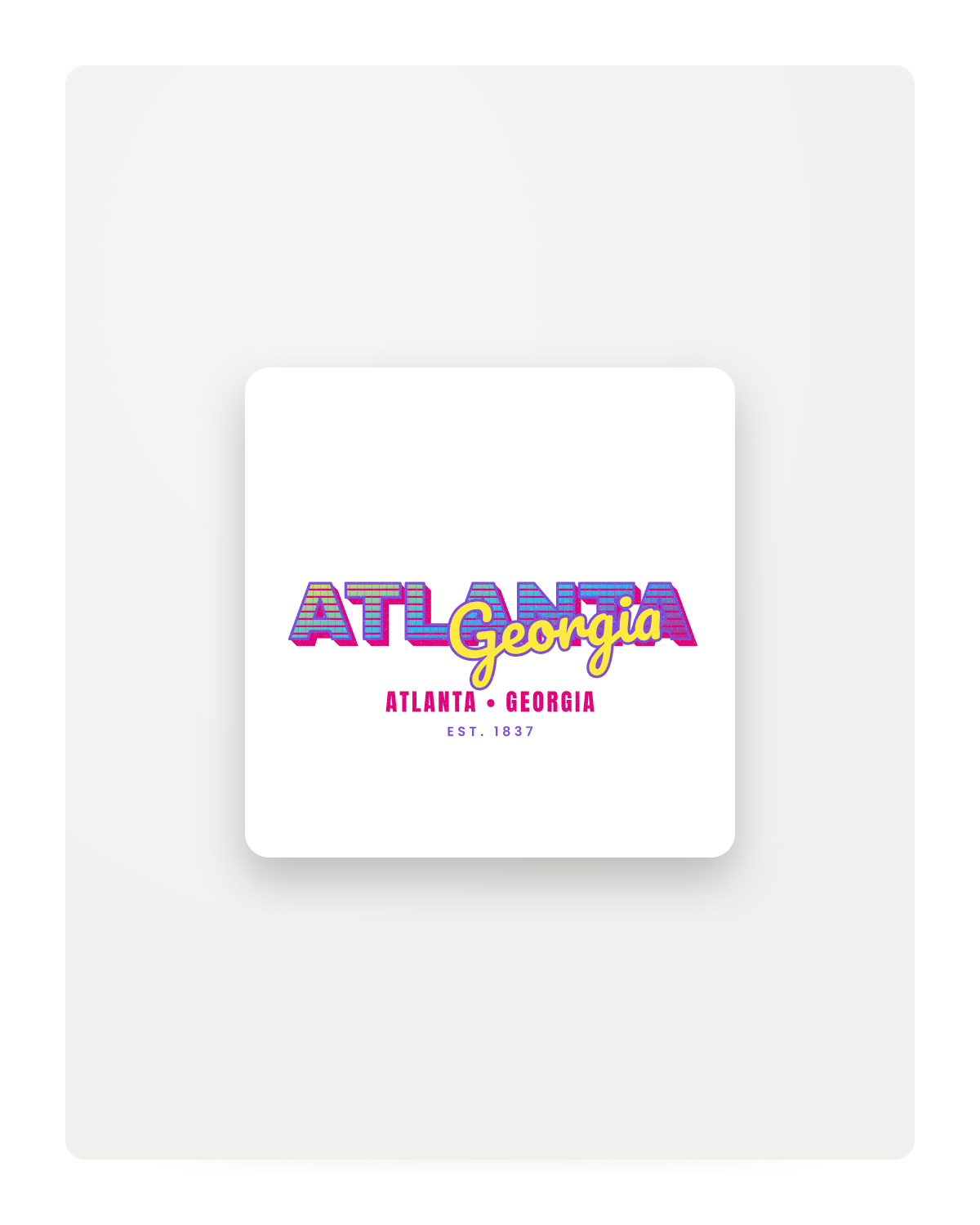Atlanta Music TV Fridge Magnet in White