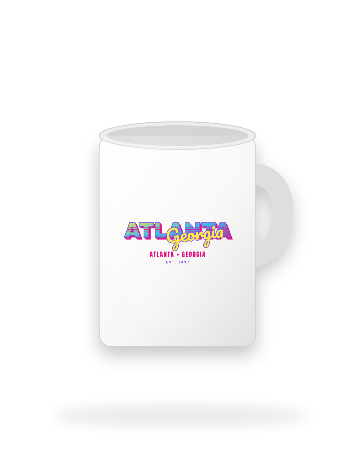 Atlanta Music TV Ceramic Mug 15oz in White