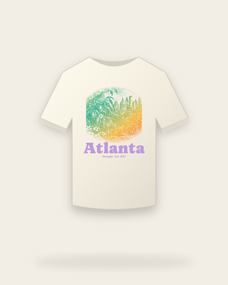 Atlanta Peach & Songbird Vintage Wash Tee