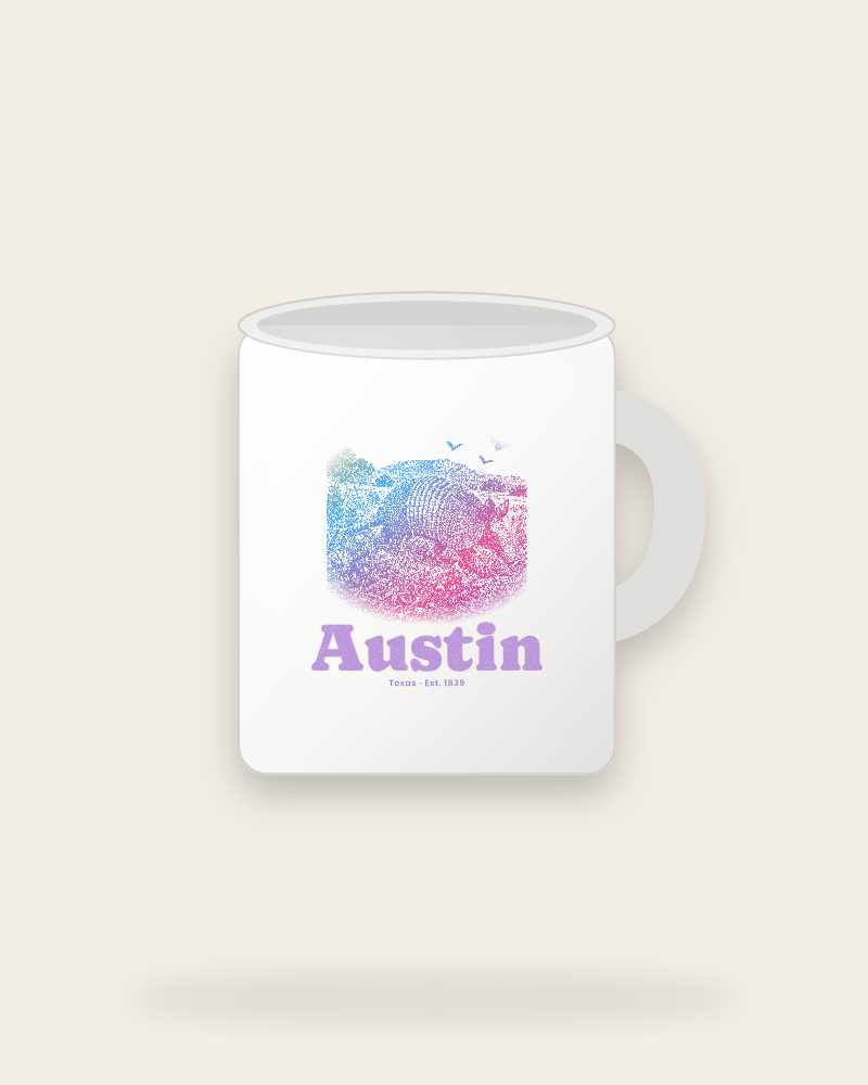 Austin Armadillo Ceramic Mug 11oz
