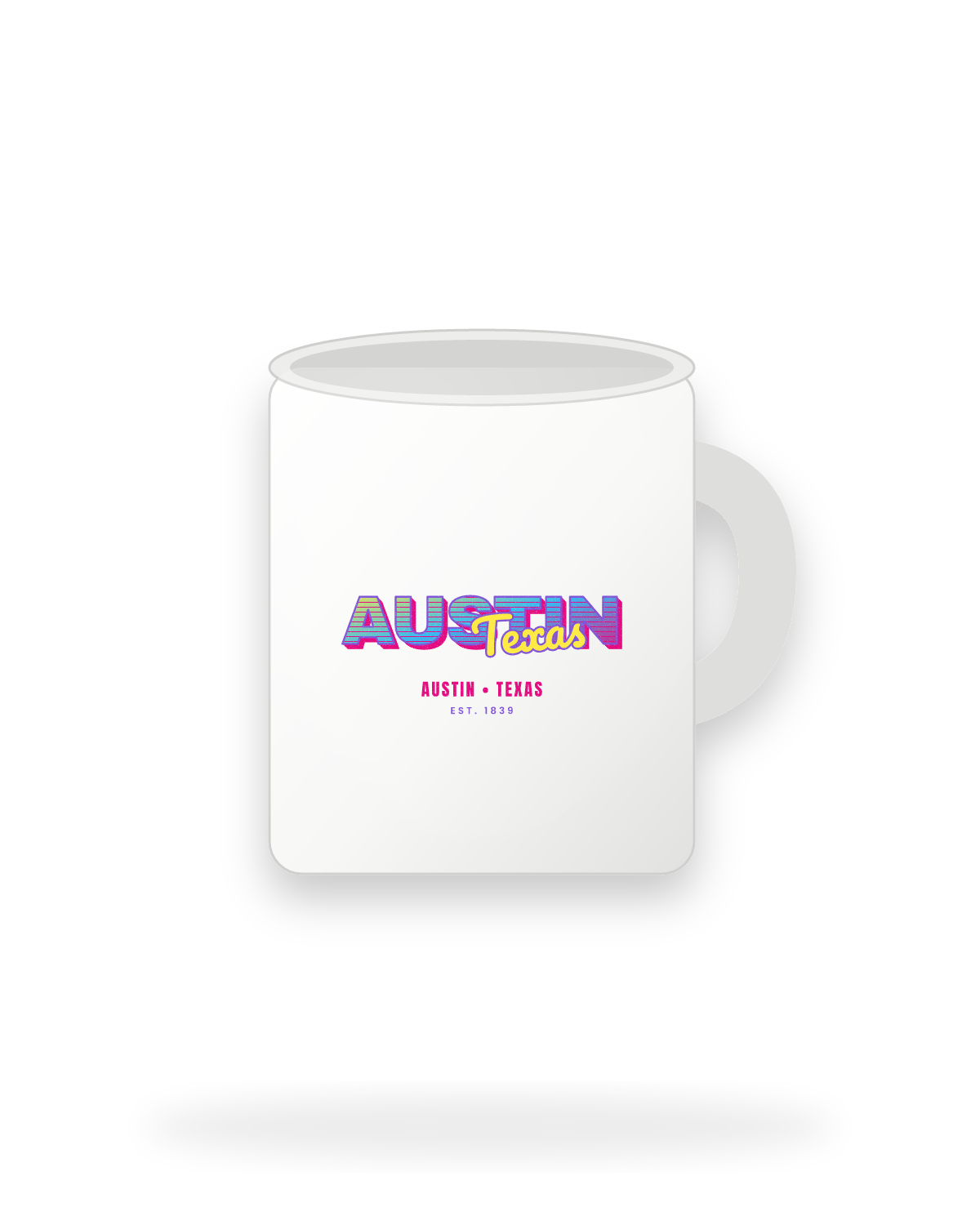 Austin Music TV Ceramic Mug 11oz in White