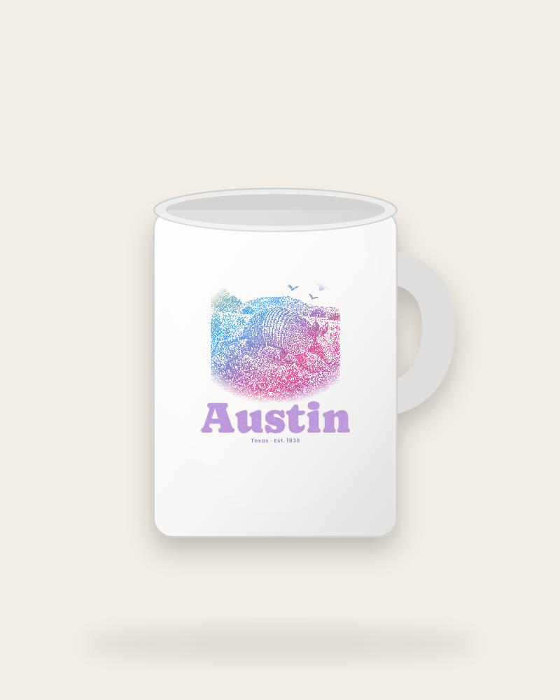 Austin Armadillo Ceramic Mug 15oz