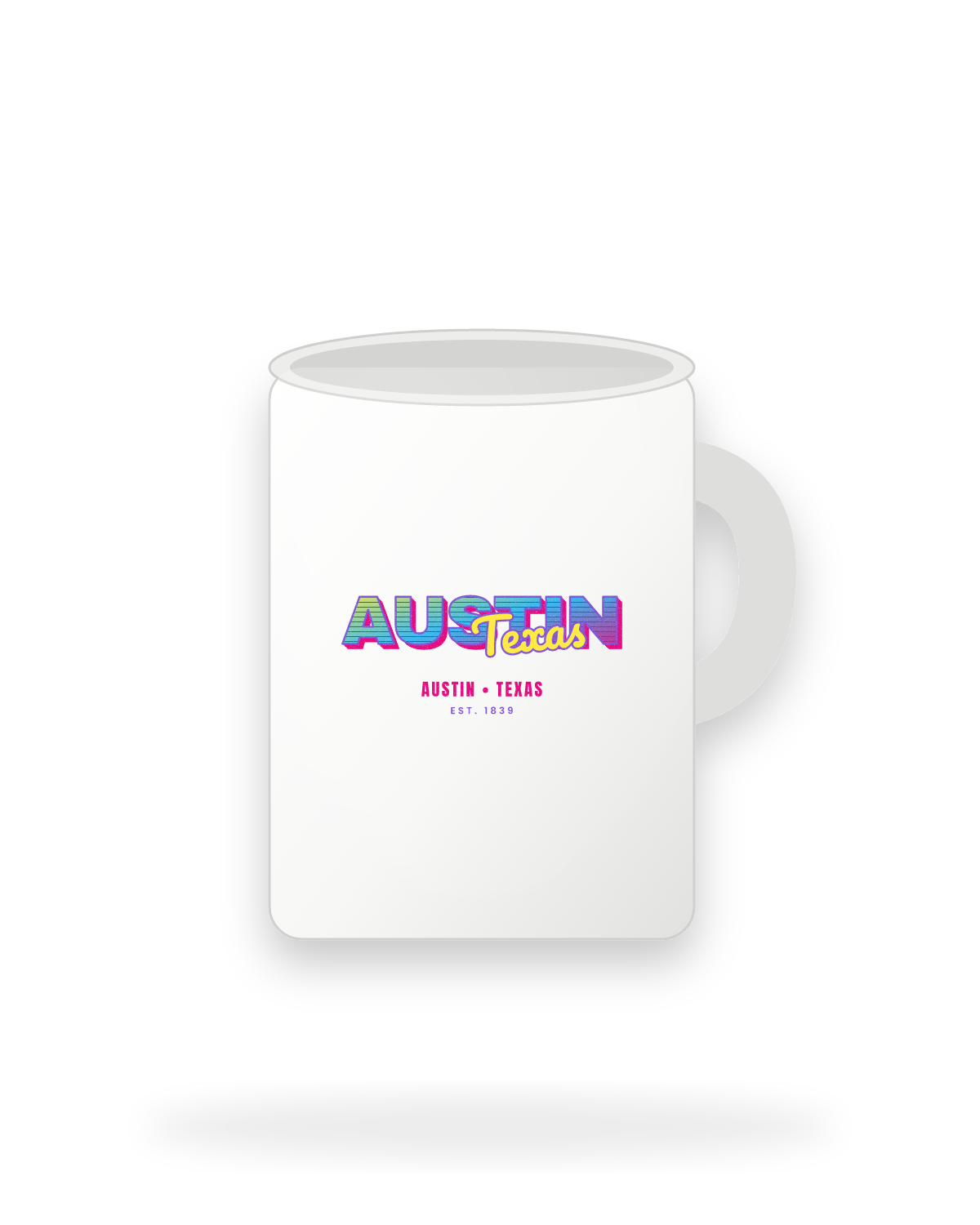 Austin Music TV Ceramic Mug 15oz in White